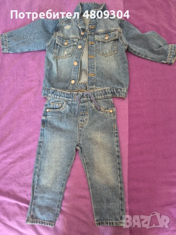 Дънков комплект за момче 18-24 месеца