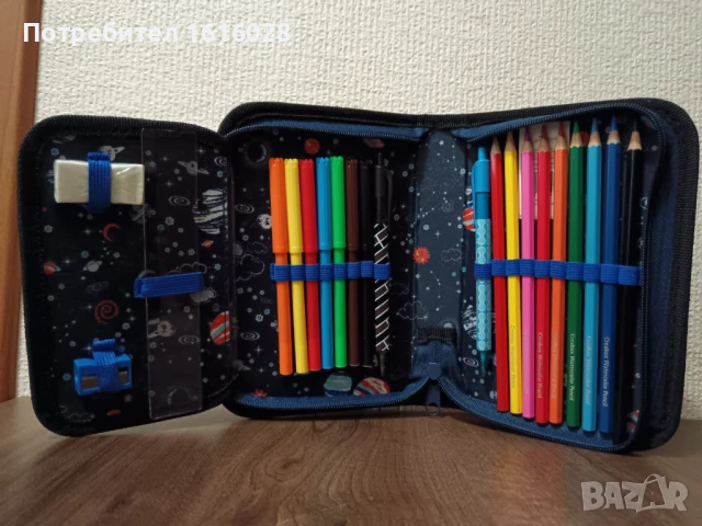 Ученически несесер с консумативи в него - Косммическо пространство., снимка 4 - Ученически пособия, канцеларски материали - 50900208