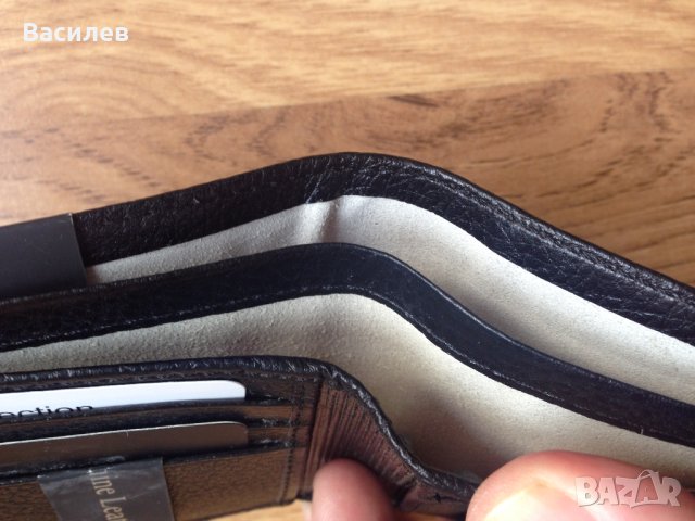 Buono Pelle нов мъжки портфейл портмоне естествена кожа RFID protection внос Англия, снимка 6 - Портфейли, портмонета - 43771944