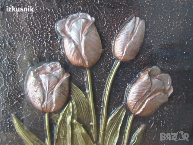 Голяма релефна пластика Лалета, снимка 3 - Декорация за дома - 47952782