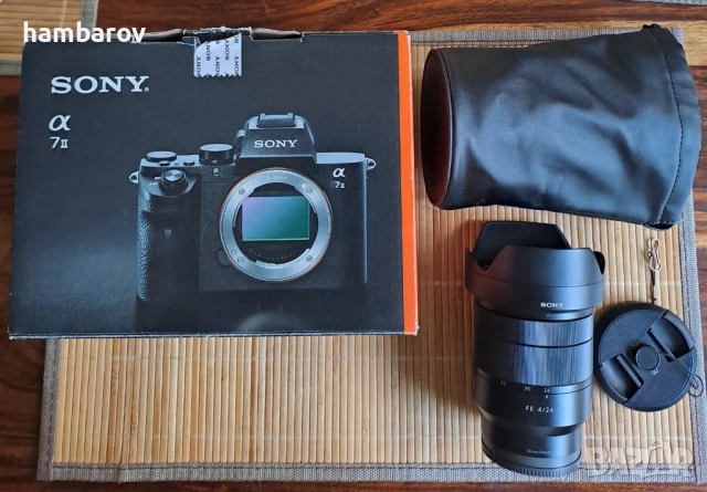 Full-frame фотоапарат Sony A7 II с качествен обектив Carl Zeiss Vario Tessar FE 24-70mm f/4, снимка 2 - Фотоапарати - 51423937