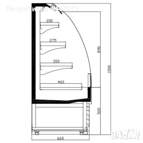 Хладилна витрина, снимка 5 - Хладилни витрини и фризери - 53364873