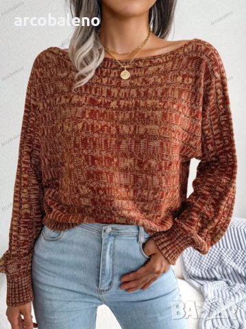 Дамски моден пуловер с дълъг ръкав, 3цвята , снимка 10 - Блузи с дълъг ръкав и пуловери - 39783629