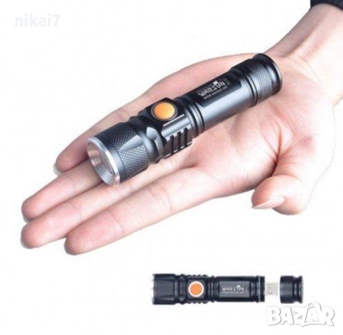 фенер мощен акумолатурен енергоспещяващ LED с USB без батерия, снимка 2 - Ножове - 42074718