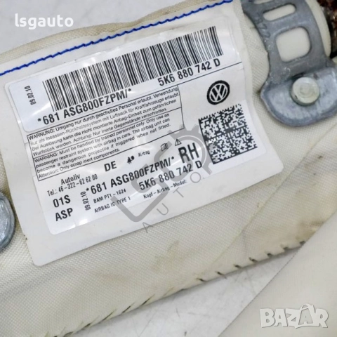 Десен AIRBAG таван Volkswagen Golf VI 2008-2016 ID: 150860, снимка 2 - Части - 51848769