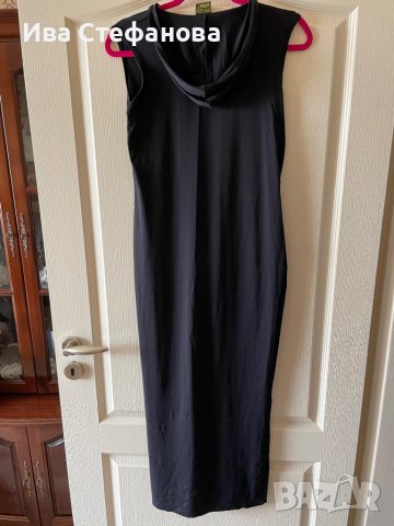Спортна нова  еластична черна рокля с качулка , снимка 5 - Рокли - 37308477