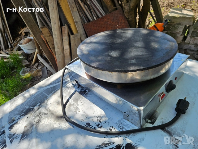 Котлон за Планински на Ток 3kw. монофазен ф40см. стоманена плоча гладка , снимка 3 - Обзавеждане на кухня - 54293577