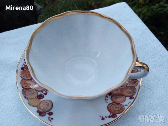 * Золотой виноград - ЛФЗ * - пълен сервиз за чай !, снимка 14 - Сервизи - 51952036
