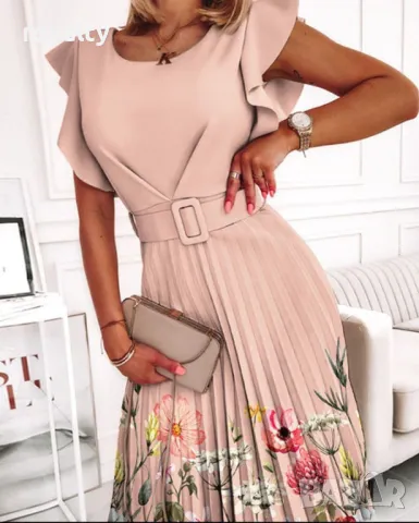 Рокли плисе Два цвята , снимка 4 - Рокли - 50348840