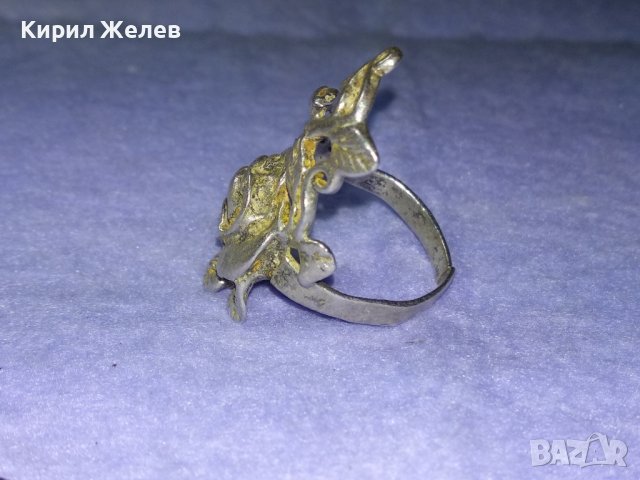 Стар ПРЕКРАСЕН ФЛОРАЛЕН АРТ НУВО СРЕБЪРЕН ПРЪСТЕН РОЗА - ВИСОКА ПРОБА СРЕБРО МАЙСТОРСКА РАБОТА 40613, снимка 16 - Антикварни и старинни предмети - 42644214