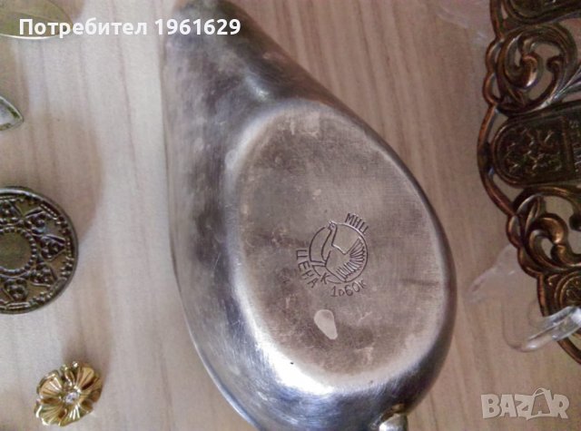 Стара метална сосиера , снимка 2 - Други ценни предмети - 36893527