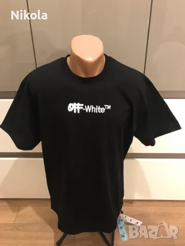 OFF-WHITE™ Spray Helvetica тениска, размер: XL, снимка 2 - Тениски - 48678379