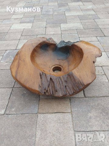 Купа мивка от тиково дърво и мивки от камък, снимка 4 - Градински мебели, декорация  - 36908934