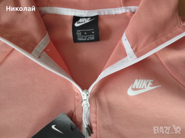 Nike Tech Fleece Cape Women's Pink Hoodie Full Zip, снимка 7 - Суичъри - 38100888