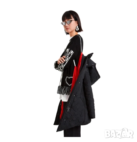  дълго капитонирано  палто / яке Desigual Leicester 19wwewc4 размер Л -ХЛ  / 44, снимка 2 - Якета - 52644429