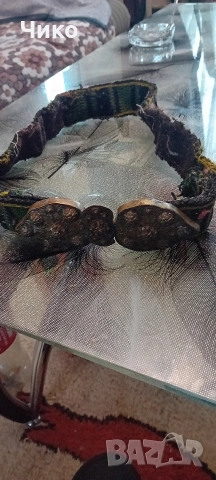 Старинен женски чапраз със колан, снимка 2 - Антикварни и старинни предмети - 53190160