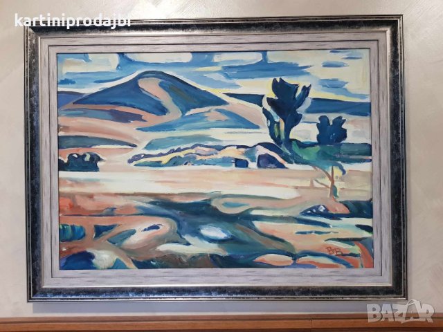 Маслена картина " Дъждовен хоризонт ", снимка 4 - Картини - 42224774