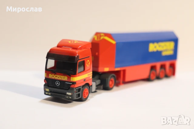 HERPA H0 1/87 MERCEDES ACTROS КАМИОН МОДЕЛ ТРАНСПОРТ НА СТЪКЛО, снимка 2 - Колекции - 50919740