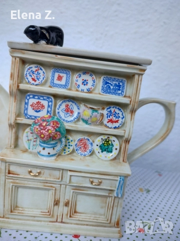 Чайник "шкаф за чинии" Swineside Англия, снимка 3 - Декорация за дома - 52860301