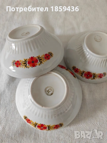 Порцеланови купи., снимка 3 - Прибори за хранене, готвене и сервиране - 54092126
