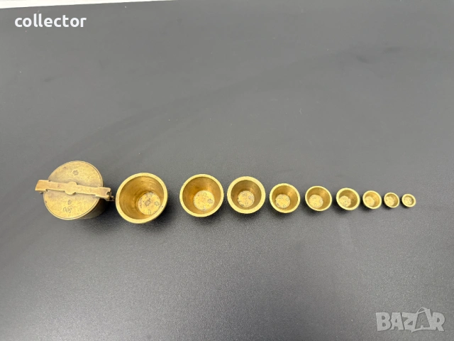 Комплект бронзови гнездови тежести. №7827, снимка 2 - Антикварни и старинни предмети - 53069711