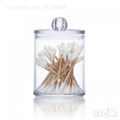 ПРОЗРАЧЕН ОРГАНАЙЗЕР ЗА КЛЕЧКИ ЗА УШИ И ПАМУЧНИ ТАМПОНИ, снимка 3 - Други - 39954222