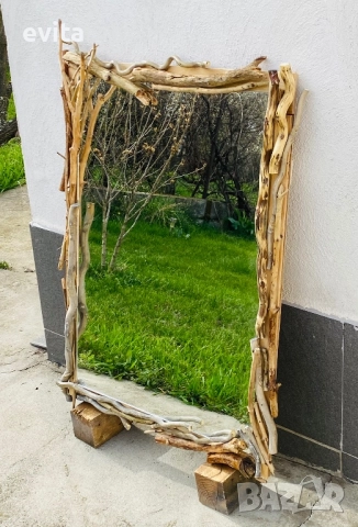 Артистично огледало с клонки – ръчна изработка, снимка 16 - Огледала - 35865961