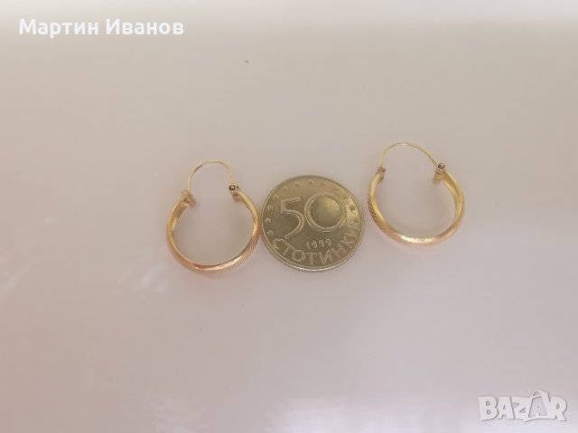 Златни обеци халки 1.93гр , снимка 9 - Обеци - 40820026