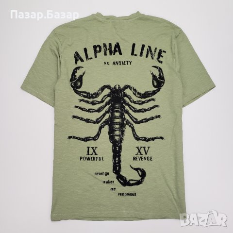 SMOG ALPHA NewYorker Оригинална Памучна Тениска Скорпион L-XL, снимка 1 - Тениски - 40439672