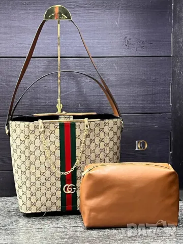 дамски комплект чанта, портмоне чехли/маратонки /обувки на ток gucci , снимка 9 - Чанти - 48564217