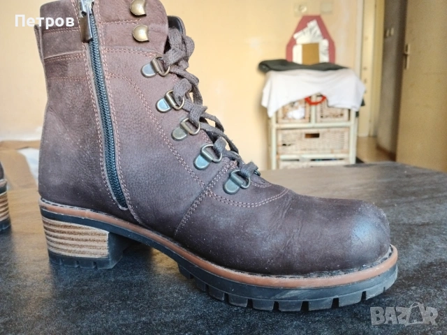 Италиански дамски боти, велур, кожа - 38, снимка 6 - Дамски боти - 53159882