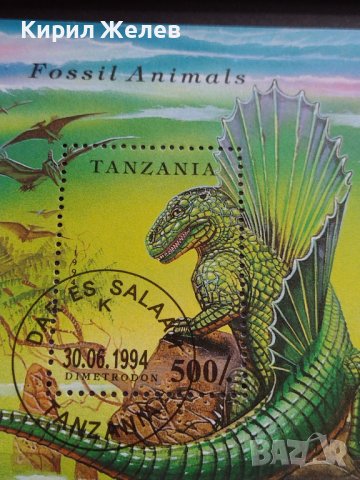 Пощенска блок марка Fossil Animals TANZANIA перфектно състояние рядка за КОЛЕКЦИЯ 37334, снимка 5 - Филателия - 40396737