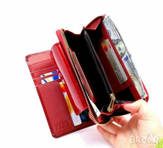 Красиво дамско портмоне от естествена кожа, снимка 8 - Портфейли, портмонета - 29384200