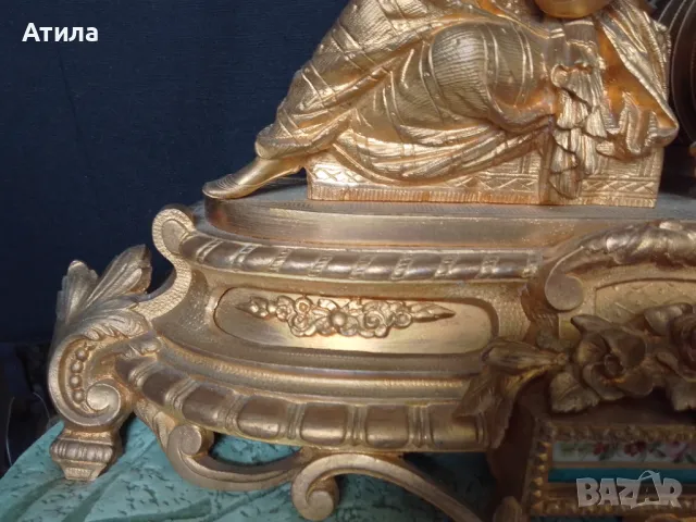 каминен часовник 43/29 см, снимка 8 - Антикварни и старинни предмети - 48702214