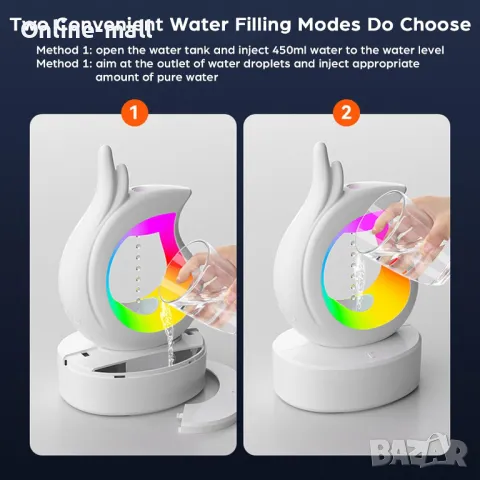 Безжичен Арома дифузер, Bluetooth колонка Овлажнител за въздух с музика и светлина, снимка 4 - Други стоки за дома - 48040708