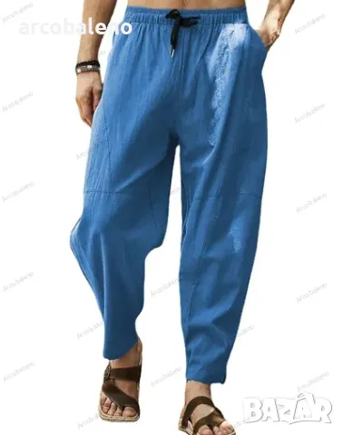 Ежедневни мъжки свободни панталони с шнур, 7цвята , снимка 2 - Панталони - 40780879