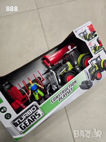 играчка трактор багер кран ремарке