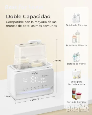 Двоен нагревател за шишета и стерилизатор 10 в 1  WityEye, снимка 6 - Стерилизатори - 50325510