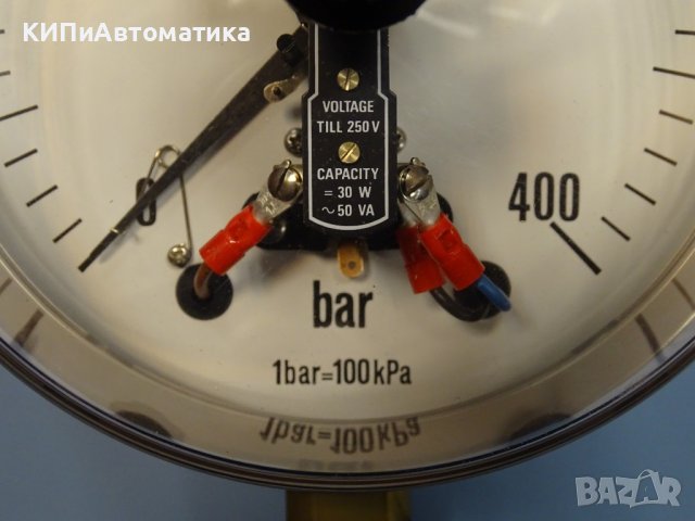 Ел. контактен Манометър Nuova Fima Ф 160, 400 bar, снимка 6 - Резервни части за машини - 39373982