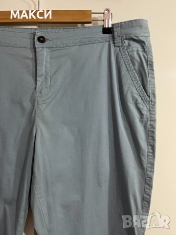 Макси елегантен еластичен панталон с джобове в пастелно синьо, снимка 3 - Панталони - 42914474