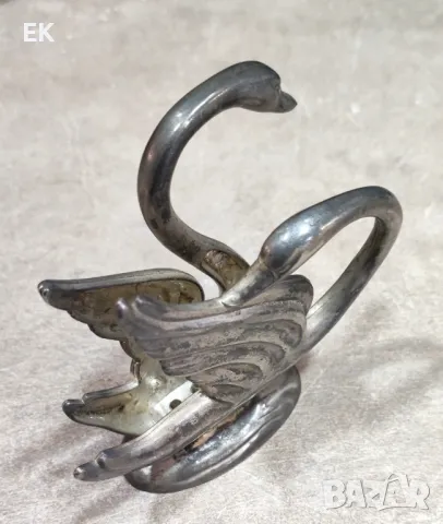 Стар метален салфетник, лебеди, снимка 2 - Декорация за дома - 49922497