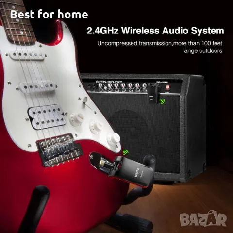 Безжична система за китара  с двойни жакове LEKATO, снимка 5 - Китари - 50044883