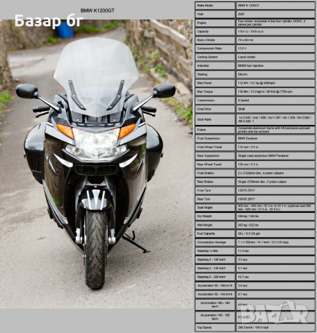 BMW K1200GT  , снимка 15 - Мотоциклети и мототехника - 29391865