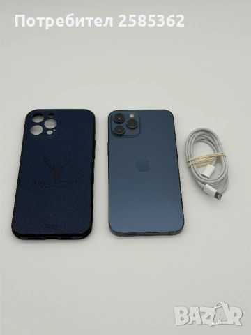 iPhone 12 Pro Max 128 GB Pacific Blue / 100% Батерия / Перфектен технически