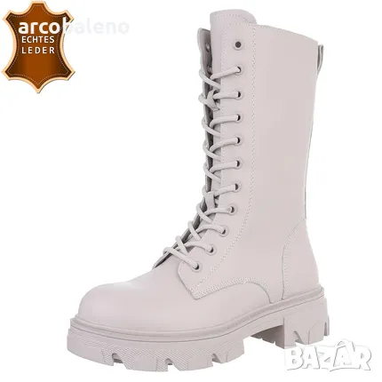 Дамски боти с връзки от естествена кожа, 2цвята , снимка 6 - Дамски боти - 48147637