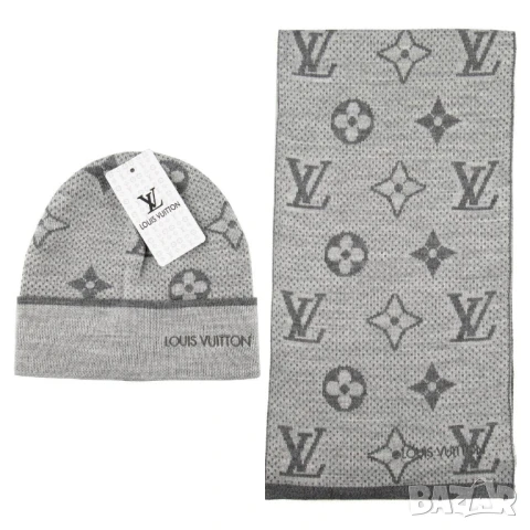 шапка и шал louis vuitton gucci , снимка 10 - Шапки - 51404206