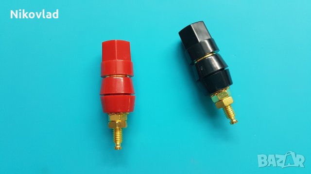 Позлатени клеми тип банан, снимка 2 - Друга електроника - 29346939