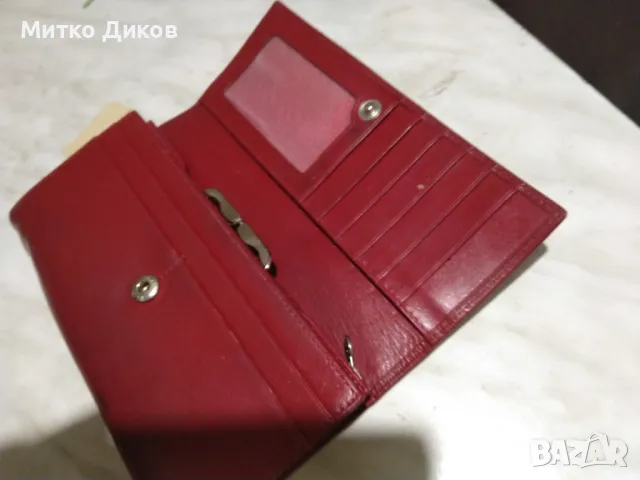 портмоне марково на Петек естествена кожа 190х102мм отлично, снимка 5 - Портфейли, портмонета - 49796216