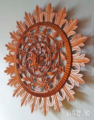 Розета - дърворезба, украса за таван или стена, снимка 3 - Декорация за дома - 41421254