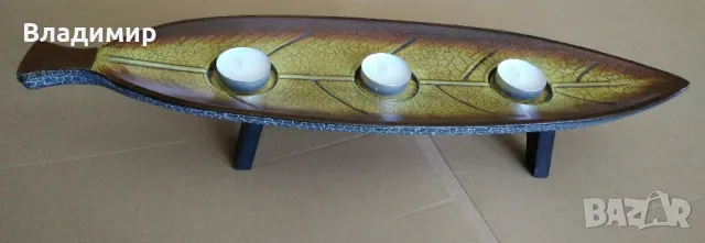 Декоративна дървена поставка за чаени свещи, снимка 16 - Декорация за дома - 50069528